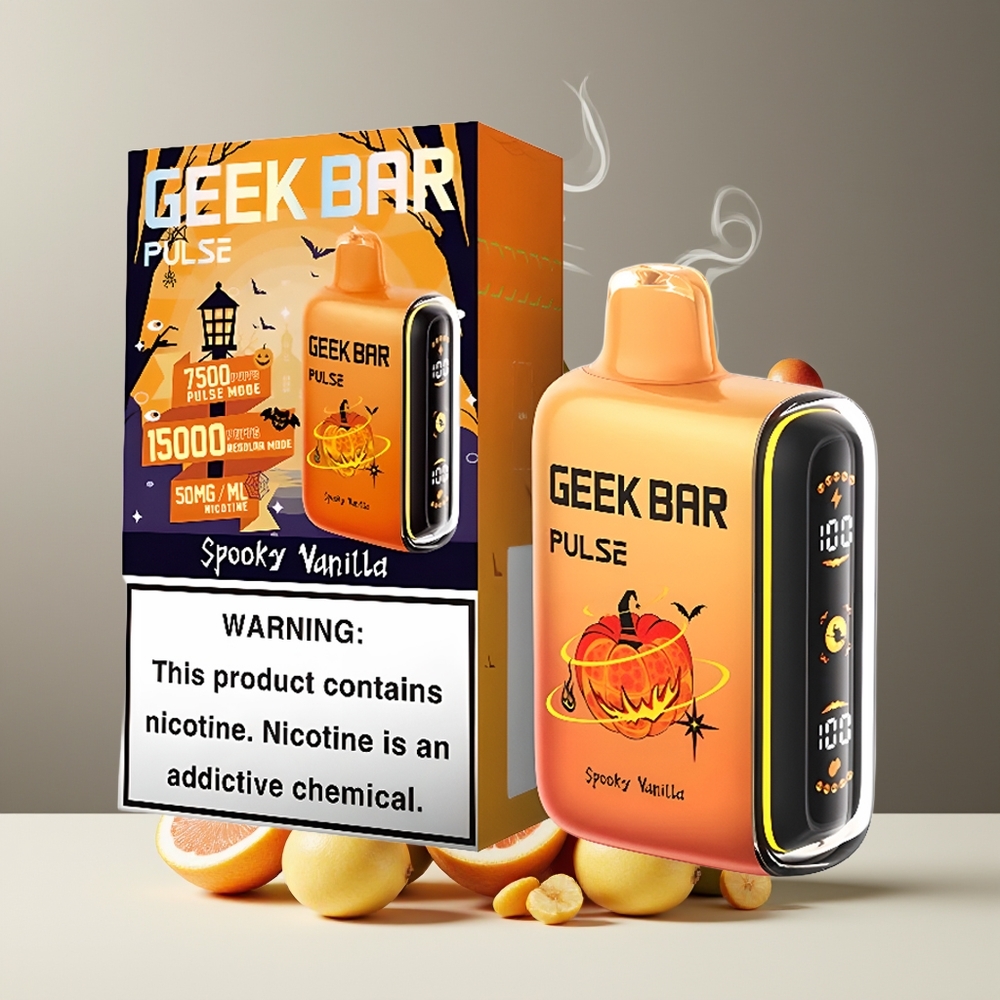Geek Bar Pulse 15000 Puffs grossister Sverige – 16ML E-vätska 5 Nikotin Justerbar Luftflöde USB Type-C