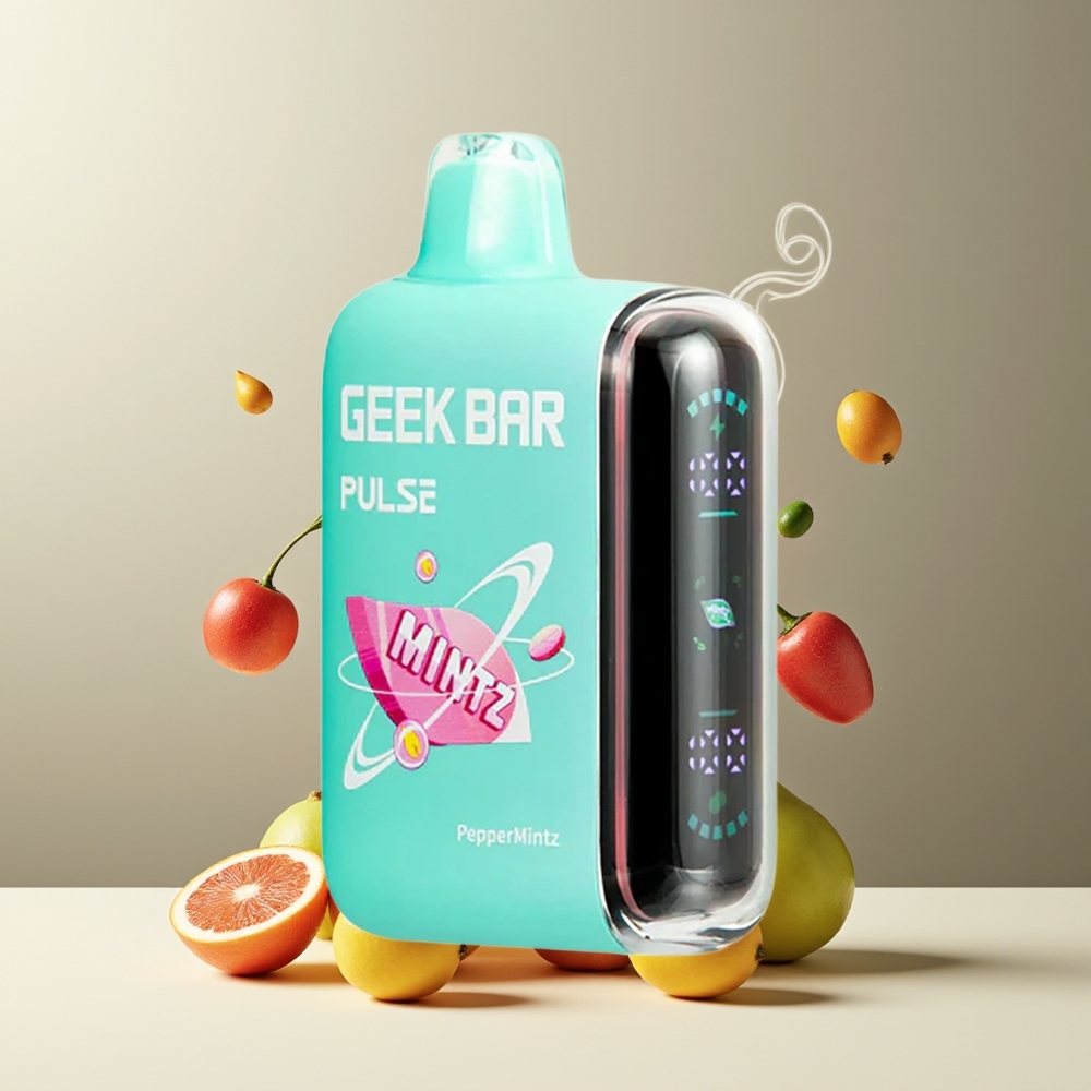 Geek Bar Pulse 15000 Puffs grossister Sverige – 16ML E-vätska 5 Nikotin Justerbar Luftflöde USB Type-C
