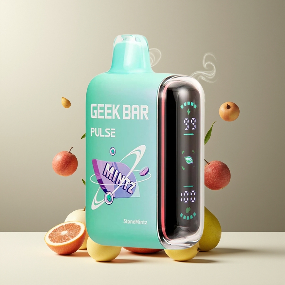 Geek Bar Pulse 15000 Puffs grossister Sverige – 16ML E-vätska 5 Nikotin Justerbar Luftflöde USB Type-C