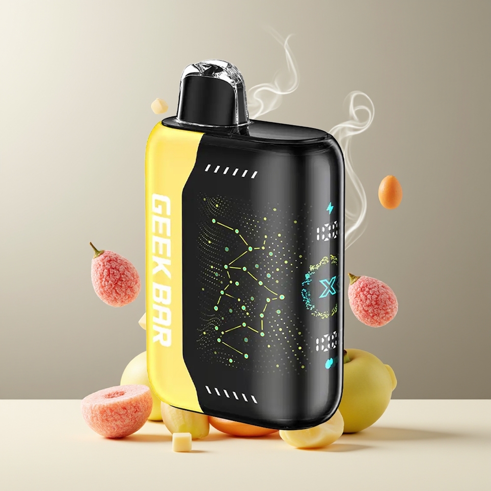 Geek Bar Pulse X 25000 Puffs grossister Sverige med 18mL E-Liquid 3D-skärm  USB-C