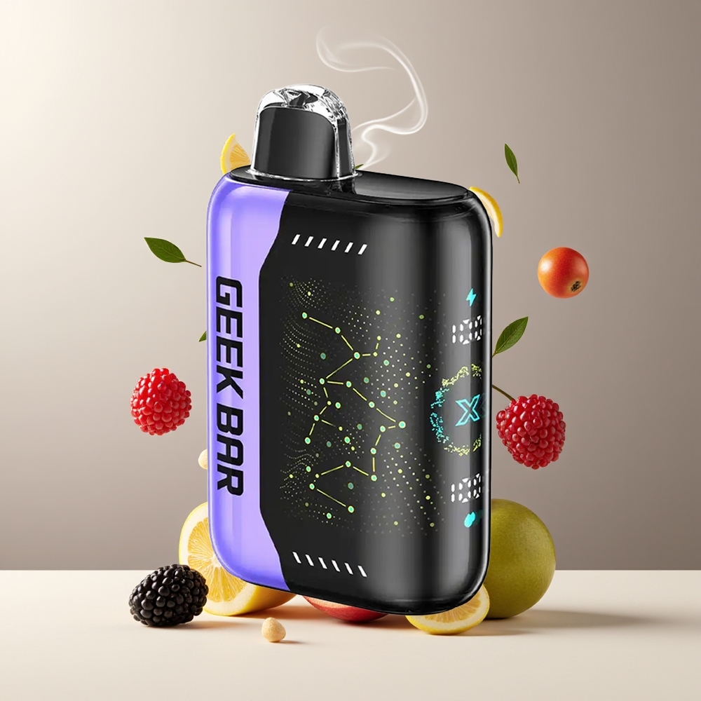 Geek Bar Pulse X 25000 Puffs grossister Sverige med 18mL E-Liquid 3D-skärm  USB-C
