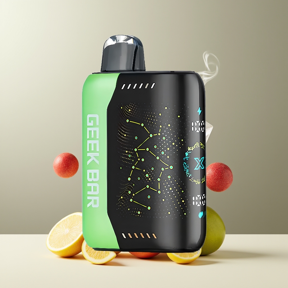 Geek Bar Pulse X 25000 Puffs grossister Sverige med 18mL E-Liquid 3D-skärm  USB-C