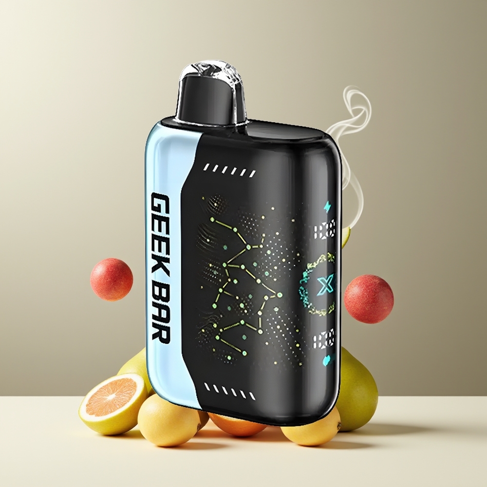 Geek Bar Pulse X 25000 Puffs grossister Sverige med 18mL E-Liquid 3D-skärm  USB-C
