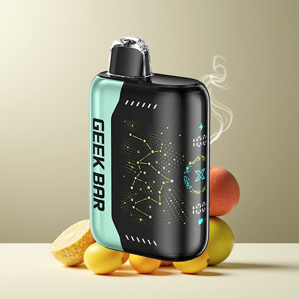 Geek Bar Pulse X 25000 Puffs grossister Sverige med 18mL E-Liquid 3D-skärm  USB-C