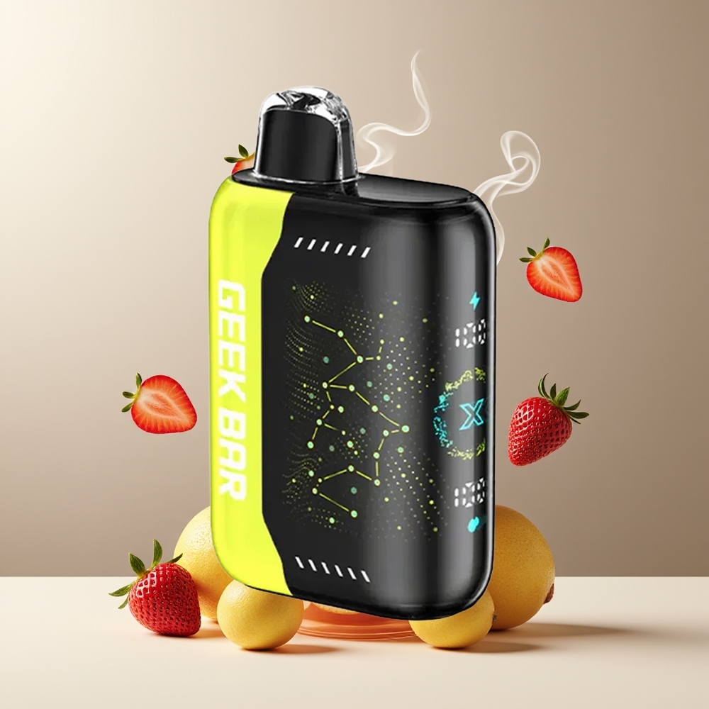 Geek Bar Pulse X 25000 Puffs grossister Sverige med 18mL E-Liquid 3D-skärm  USB-C