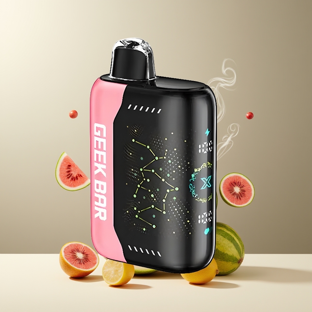 Geek Bar Pulse X 25000 Puffs grossister Sverige med 18mL E-Liquid 3D-skärm  USB-C