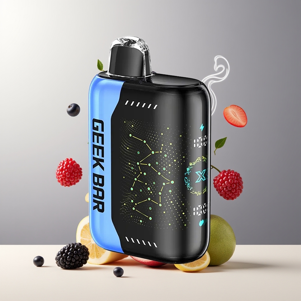Geek Bar Pulse X 25000 Puffs grossister Sverige med 18mL E-Liquid 3D-skärm  USB-C
