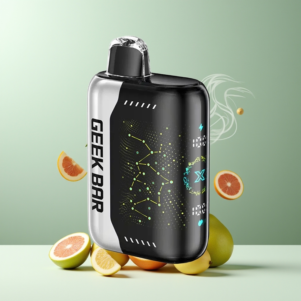 Geek Bar Pulse X 25000 Puffs grossister Sverige med 18mL E-Liquid 3D-skärm  USB-C