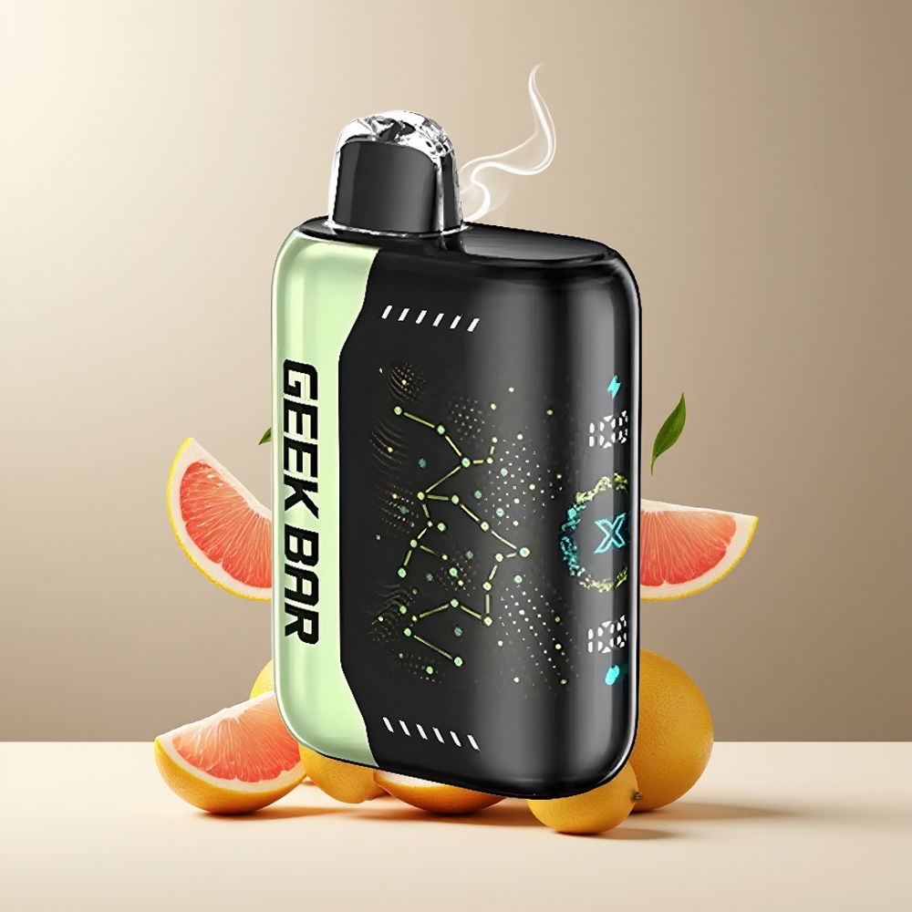 Geek Bar Pulse X 25000 Puffs grossister Sverige med 18mL E-Liquid 3D-skärm  USB-C