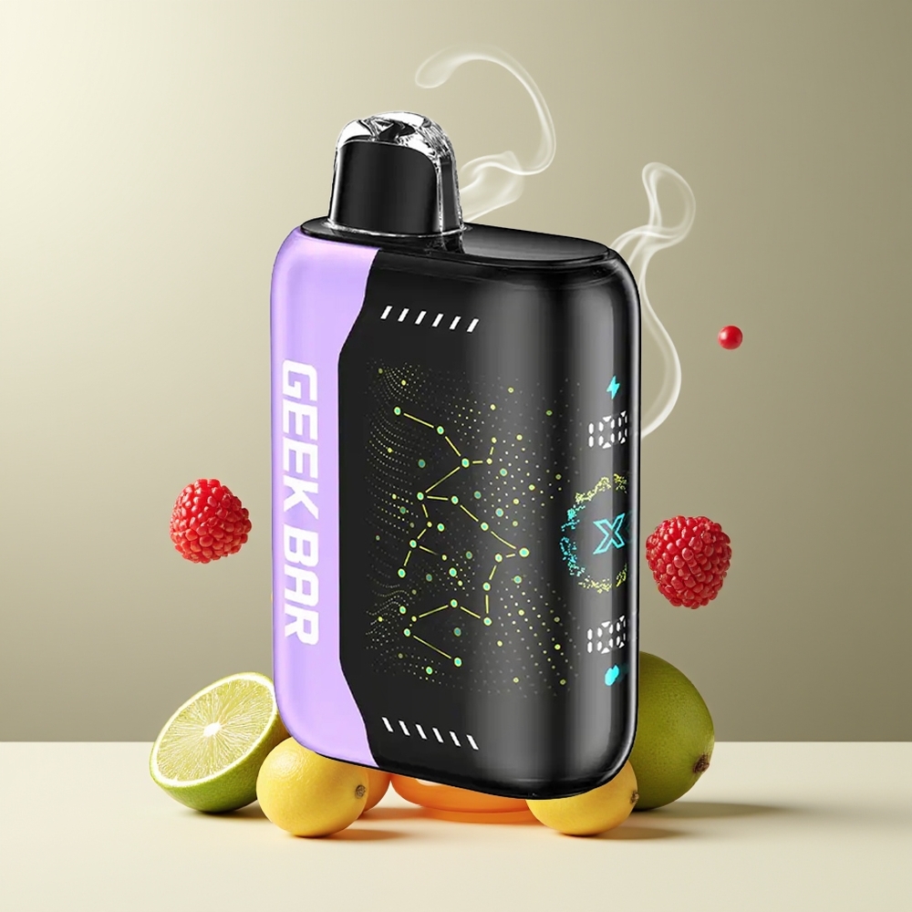 Geek Bar Pulse X 25000 Puffs grossister Sverige med 18mL E-Liquid 3D-skärm  USB-C