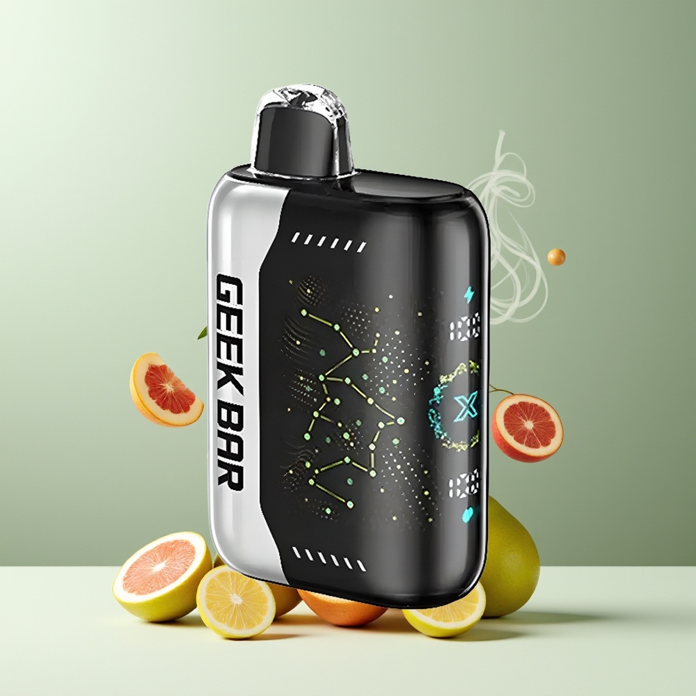 Geek Bar Pulse X 25000 Puffs grossister Sverige med 18mL E-Liquid 3D-skärm  USB-C