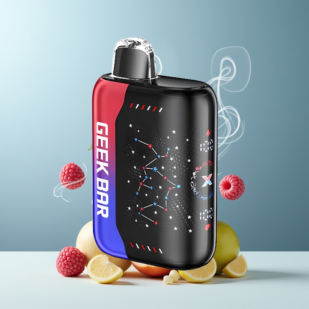 Geek Bar Pulse X 25000 Puffs grossister Sverige med 18mL Pre-filled E-Liquid 3D Curved Indicator Screen  USB Type-C Charging