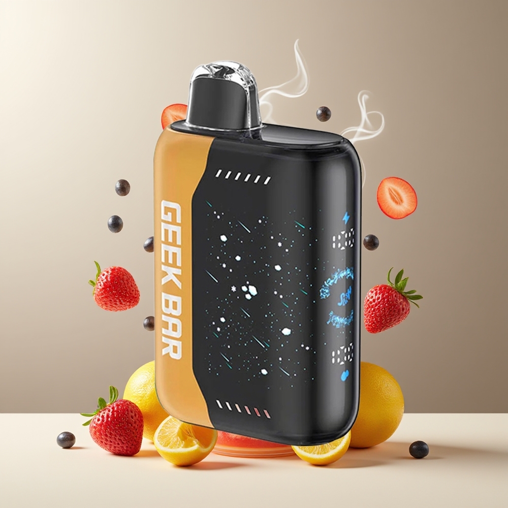 Geek Bar Pulse X 25000 Puffs grossister Sverige med 18mL Pre-filled E-Liquid 3D Curved Indicator Screen  USB Type-C Charging