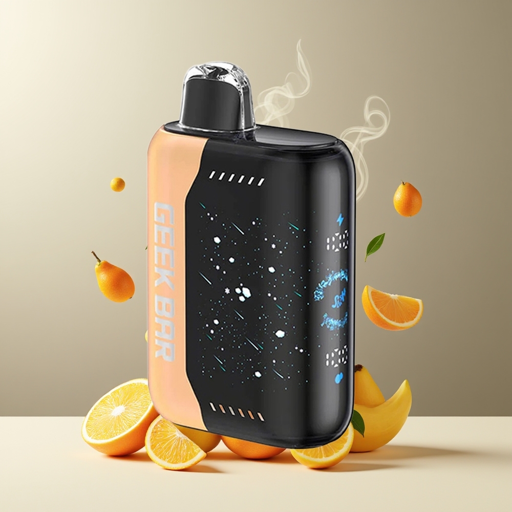 Geek Bar Pulse X 25000 Puffs grossister Sverige med 18mL Pre-filled E-Liquid 3D Curved Indicator Screen  USB Type-C Charging