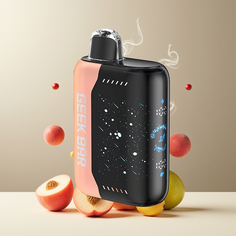 Geek Bar Pulse X 25000 Puffs grossister Sverige med 18mL Pre-filled E-Liquid 3D Curved Indicator Screen  USB Type-C Charging
