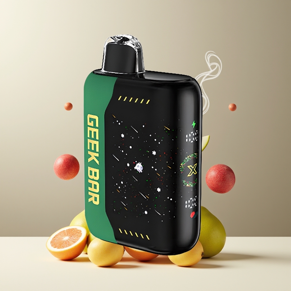 Geek Bar Pulse X 25000 Puffs grossister Sverige – 18mL E-Liquid 0-5 Nikotin USB Type-C Dual Mesh Coil