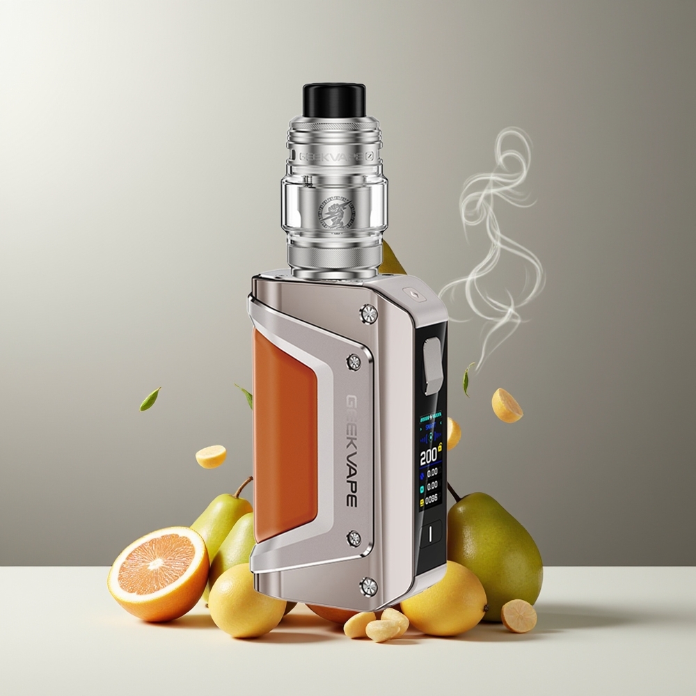 GeekVape Aegis Legend 3 Kit 200W 45A IP-68 AS Chip 40 Leakproof Top Airflow grossister Sverige Titaniumgrå