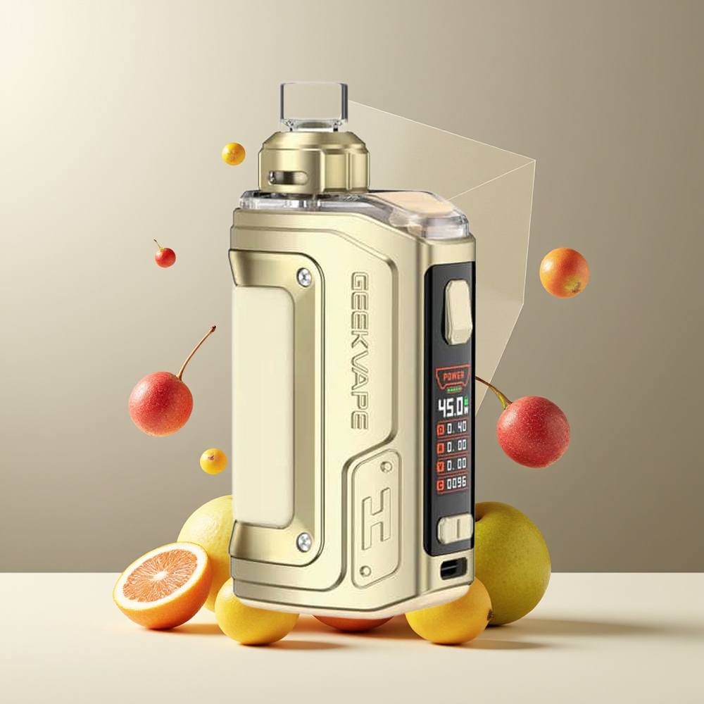 GeekVape H45 (Aegis Hero 2) Pod Mod Kit Kristall Edition grossister Sverige med 1400mAh batteri 4ml kapacitet  096-tums skärm