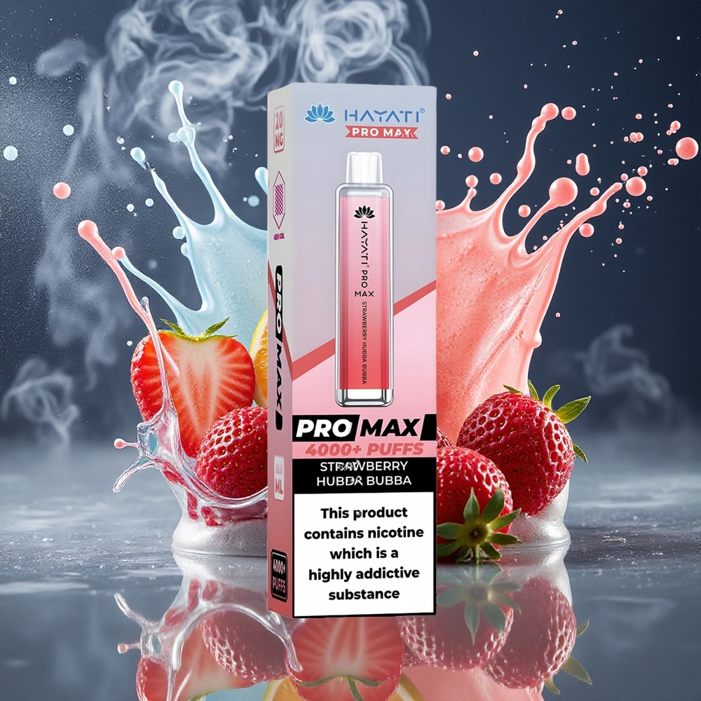 Hayati Pro Max 4000 Puffs Disposable Vape - 1400mAh 2/5 Nikotin Kristallklar Upp till 4000 puffar grossister Sverige
