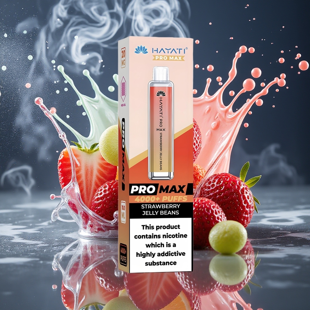 Hayati Pro Max 4000 Puffs Disposable Vape - 1400mAh 4000 puff 2/5 nikotinstyrka TPD-kompatibel - grossister Sverige