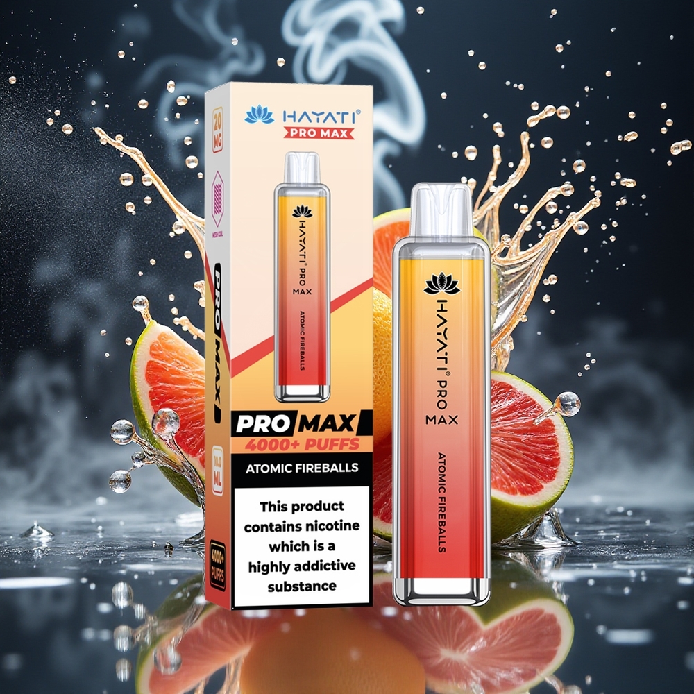 Hayati Pro Max 4000 Puffs Disposable Vape - 1400mAh Batteri 2/5 Nikotin Kristallutseende TPD-Compliant grossister Sverige