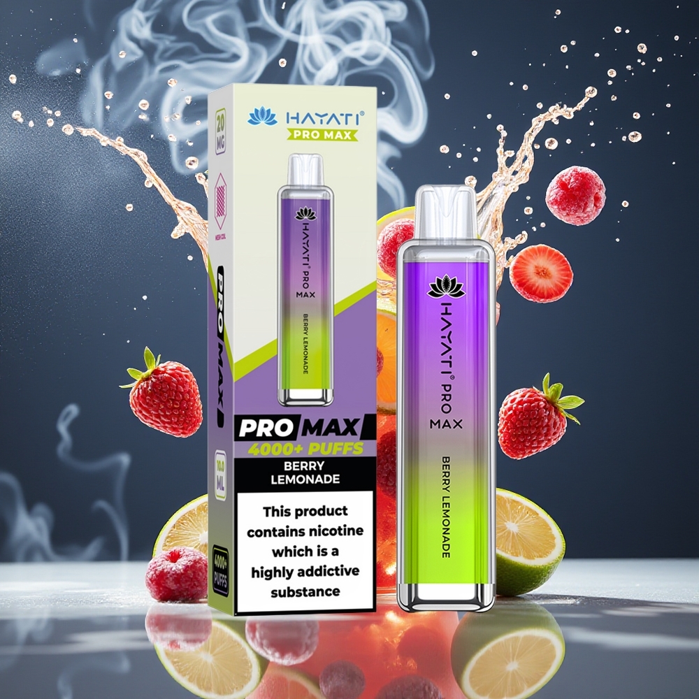 Hayati Pro Max 4000 Puffs Disposable Vape - 2/5 Nikotin 1400mAh Batteri Kristallutseende TPD-Compliant grossister Sverige