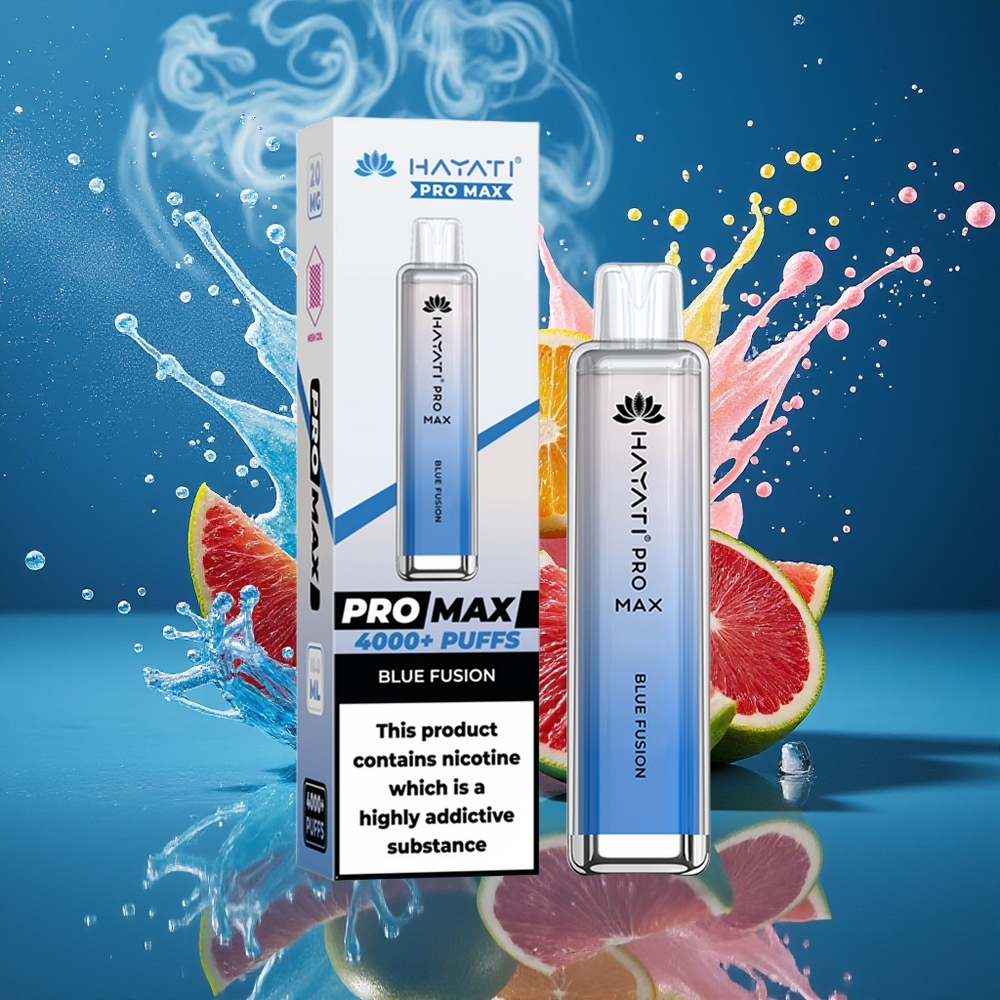 Hayati Pro Max 4000 Puffs Disposable Vape 1400mAh Rechargebar Batteri 2 5 Nikotin LED-belysning TPD-Compliant grossister Sverige