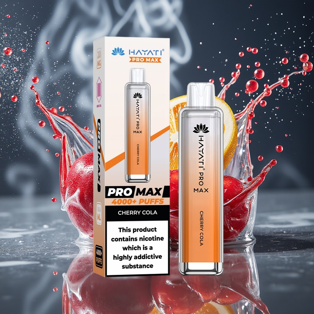 Hayati Pro Max 4000 Puffs Disposable Vape med 1400mAh batteri 2ml tank  LED-belysning grossister Sverige