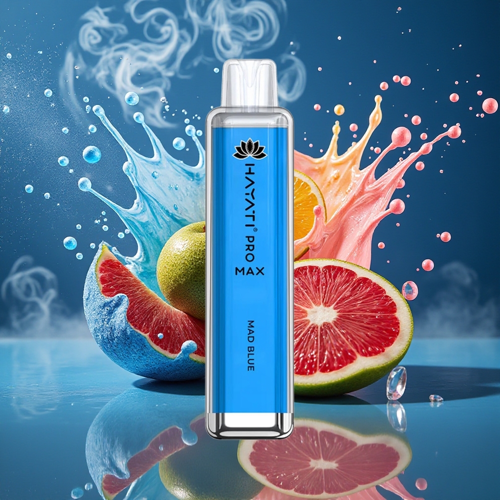 Hayati Pro Max 4000 Puffs Disposable Vape – 1400mAh Batteri 2/5 Nikotin Kristallutseende TPD-Compliant grossister Sverige