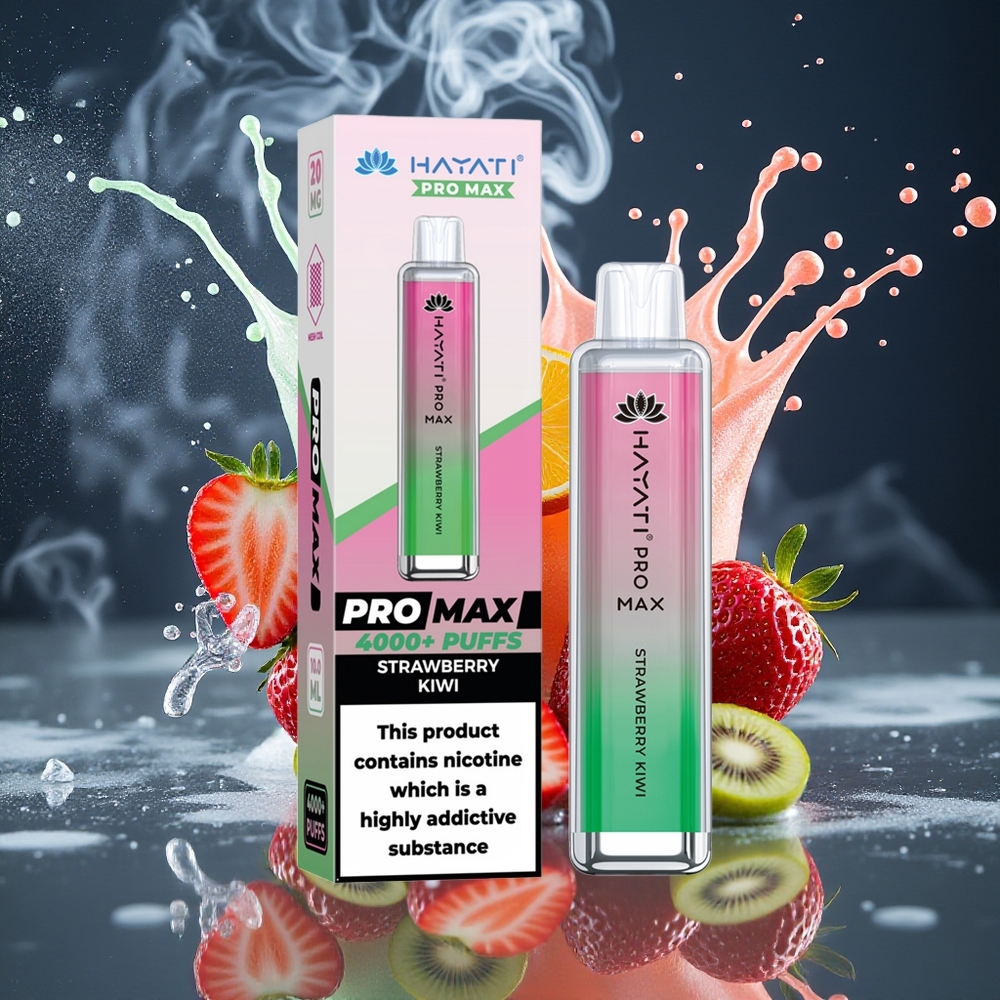 Hayati Pro Max 4000 Puffs Disposable Vape – 1400mAh Batteri 2/5 Nikotin Kristallutseende TPD-Kompatibel Grossister Sverige