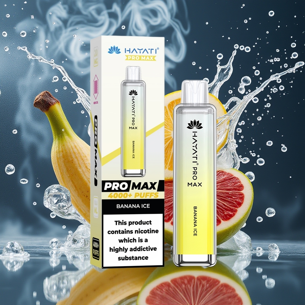 Hayati Pro Max 4000 Puffs Disposable Vape – 1400mAh Batteri 2/5 Nikotin Kristallutseende Uppladdningsbar grossister Sverige