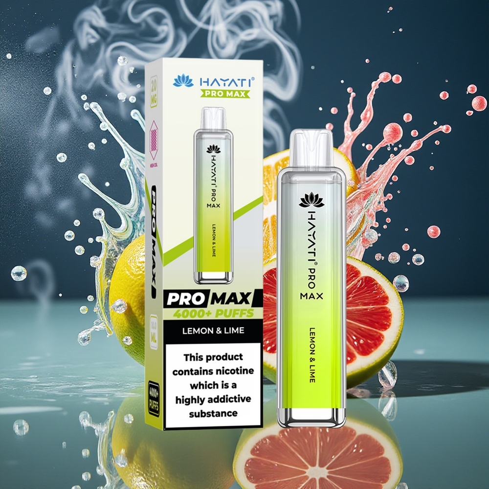 Hayati Pro Max 4000 Puffs Grossister Sverige – 2/5 Nikotin 1400mAh Uppladdningsbar Batteri Kristallutseende