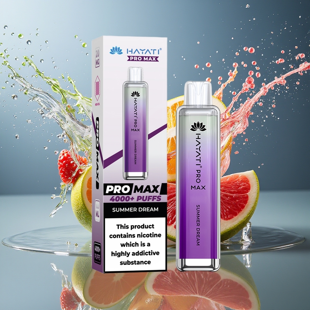 Hayati Pro Max 4000 Puffs Grossister Sverige – 2/5 Nikotinstyrka 1400mAh Batteri Kristallutseende 11 Ohm Dual Mesh Coil