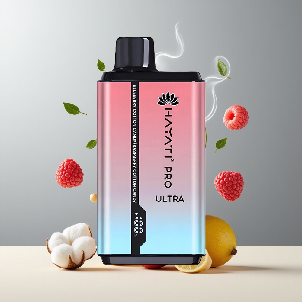 Hayati Pro Ultra 15000+ Puffs 850mAh 2 12ml 2 49 Smaker grossister Sverige Blåbær Candyfloss Hindbær Candyfloss