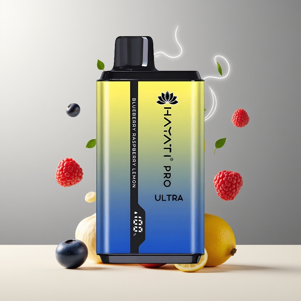 Hayati Pro Ultra 15000+ Puffs 850mAh 2 12ml 2 49 Smaker grossister Sverige Blåbær Hindbær Citron