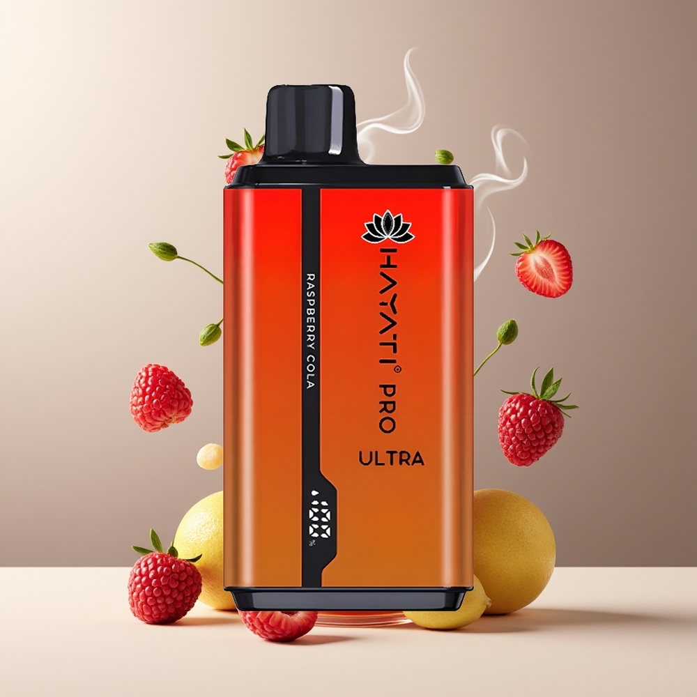Hayati Pro Ultra 15000+ Puffs 850mAh 2 12ml 2 49 Smaker grossister Sverige Hindbær Cola