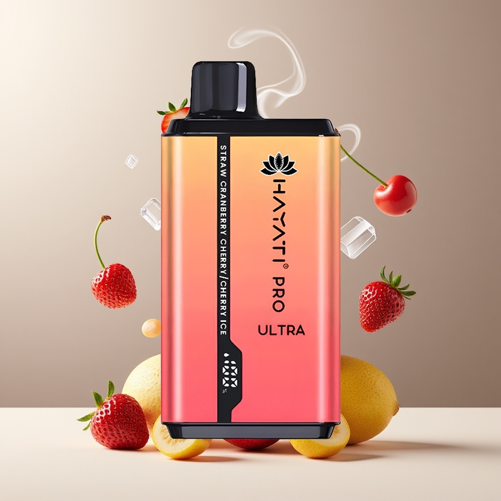 Hayati Pro Ultra 15000+ Puffs 850mAh 2 12ml 2 49 Smaker grossister Sverige Jordbær Tranebær Kirsebær Kirsebær Is