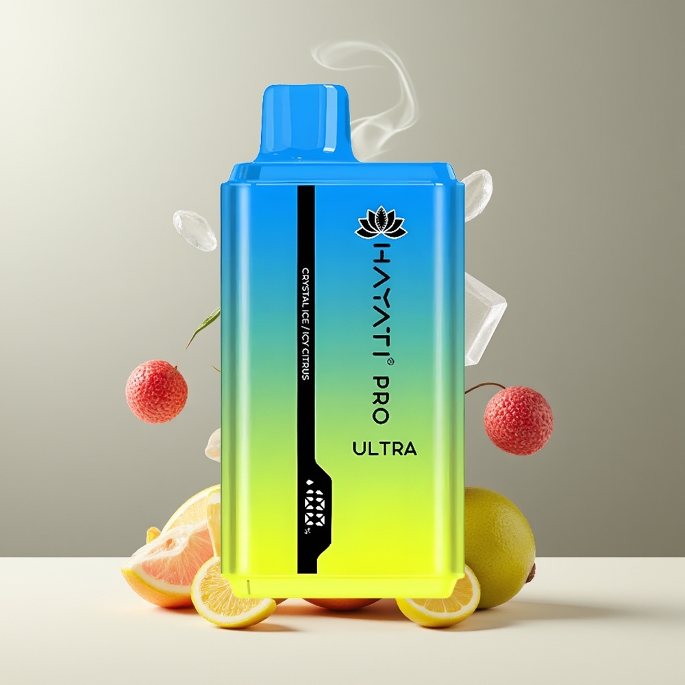Hayati Pro Ultra 15000+ Puffs 850mAh 2 12ml 2 49 Smaker grossister Sverige Krystal Is Icy Citrus