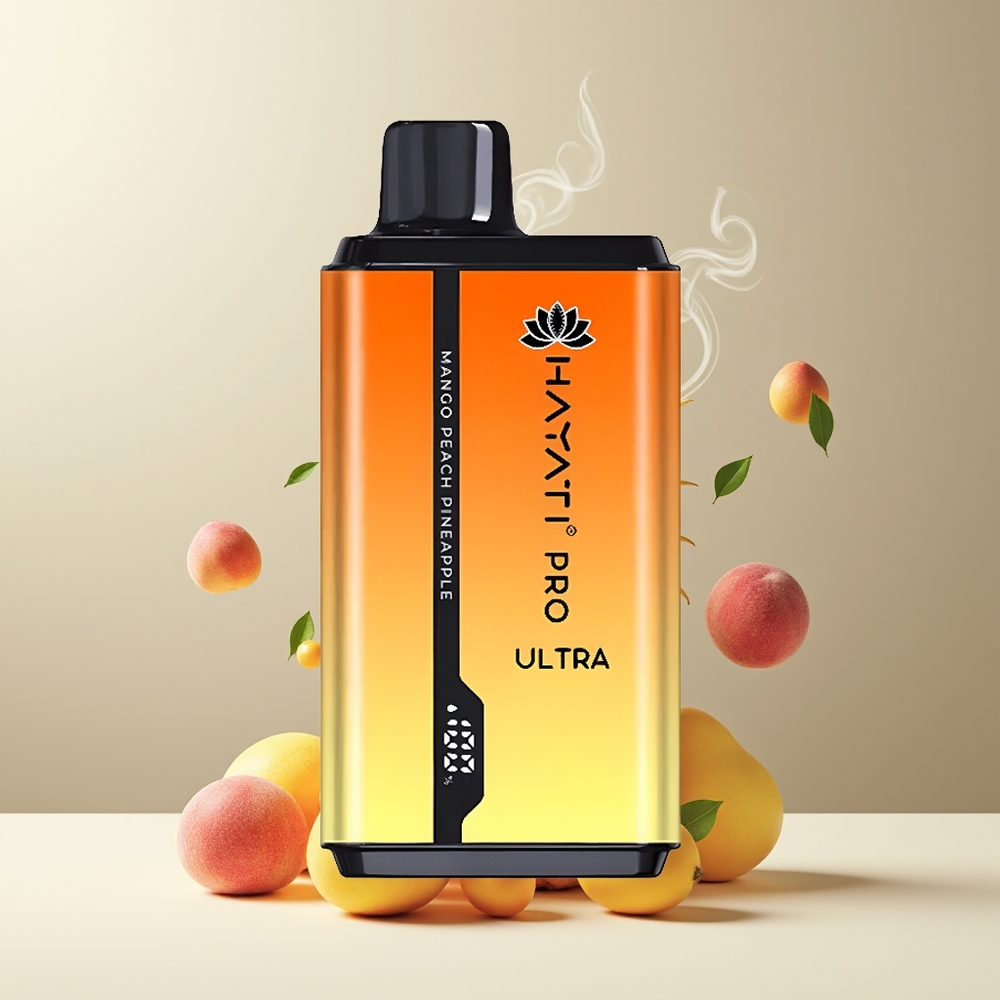 Hayati Pro Ultra 15000+ Puffs 850mAh 2 12ml 2 49 Smaker grossister Sverige Mango Fersken Ananas