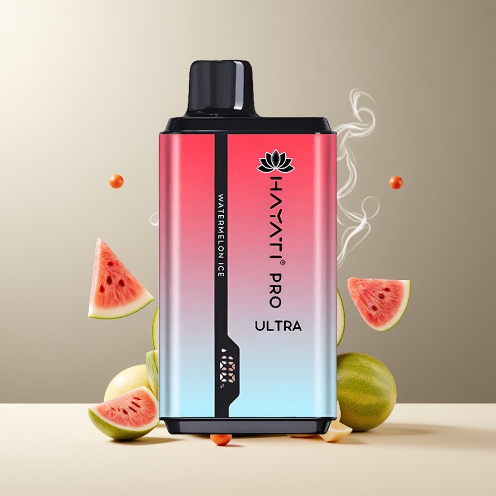 Hayati Pro Ultra 15000+ Puffs 850mAh 2 12ml 2 49 Smaker grossister Sverige Vandmelon Is