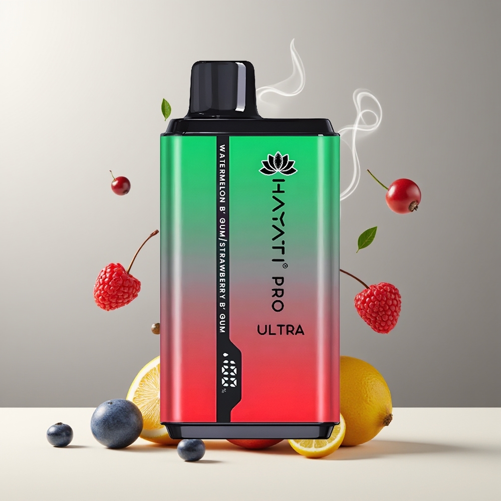 Hayati Pro Ultra 15000+ Puffs 850mAh 2 12ml 2 49 smaker grossister Sverige Blåbær Hindbær Kirsebær Citron  Blåbær