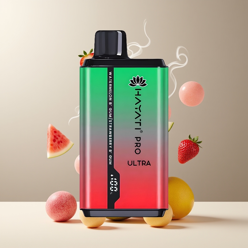 Hayati Pro Ultra 15000 Puffs 850mAh 2 12ml 2 49 smaker grossister Sverige Vandmelon tyggegummi Jordbær tyggegummi