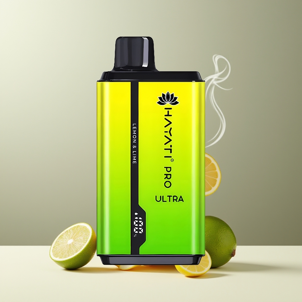Hayati Pro Ultra 15000 Puffs grossister Sverige – 850mAh batteri 2 12ml e-vätska 2 nikotin 49 smaker Citron  lime
