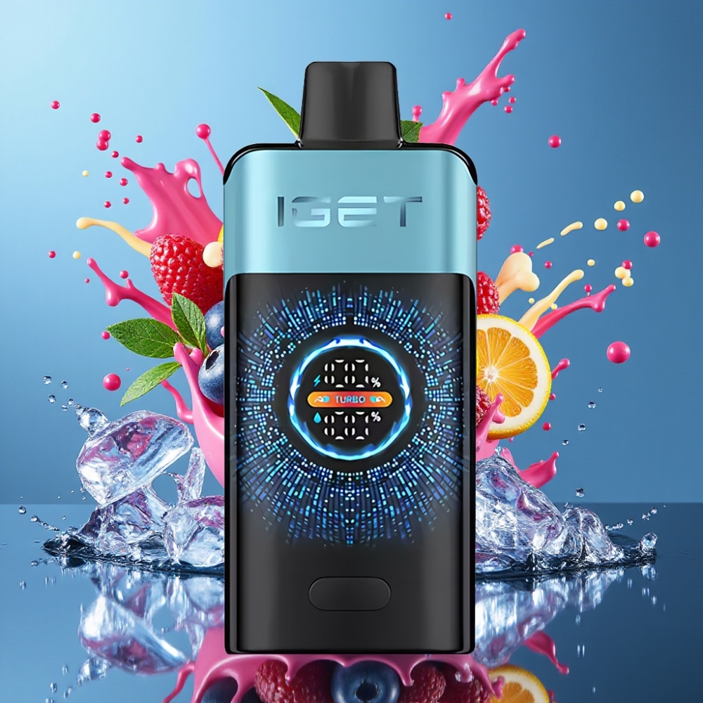 IGET ONE 12000 Puffs Engångsvape Grossister Sverige – 2700 mAh 06 ohm Dual Mesh Coil Stor Böjbar Färgskärm