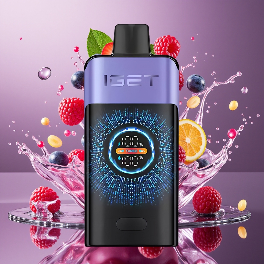 IGET ONE 12000 Puffs Engångsvape grossister Sverige – 2700 mAh Batteri 06 ohm Dual Mesh Coil Stor Böjbar Färgskärm