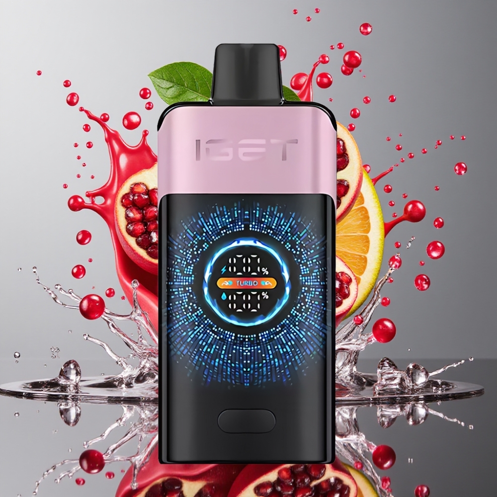 IGET ONE 12000 Puffs Grossister Sverige – 2700 mAh Batteri 06 Ohm Dual Mesh Coil Stor Böjdbärg Färgskärm