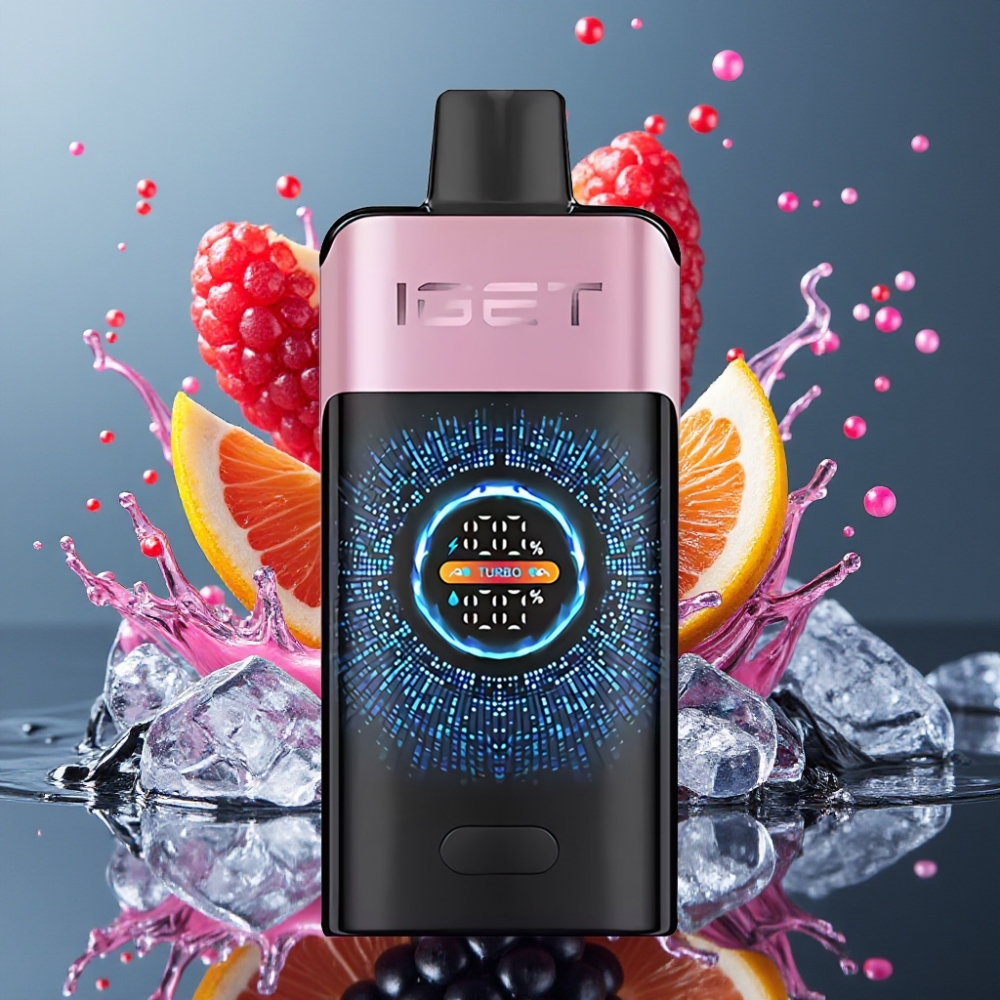 IGET ONE 12000 Puffs Grossister Sverige – 2700 mAh Batteri 06 ohm Dual Mesh Coil Stor Böjbar Färgskärm