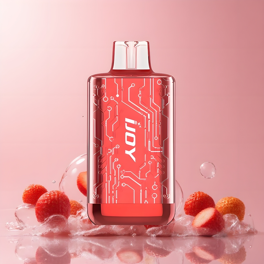 IJOY CYBER 5000 Puffs Disposable Vape 13ml 550mAh Type-C grossister Sverige Jordgubbsglass