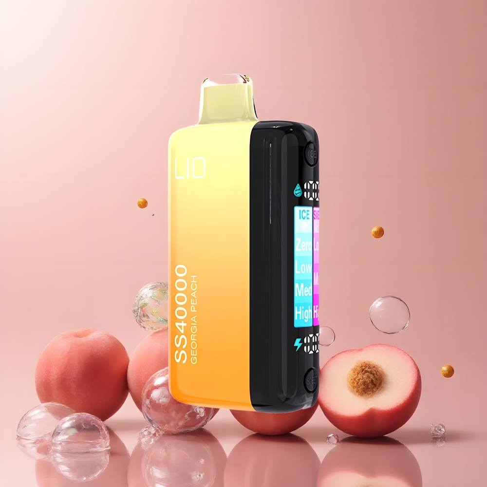 IJOY LIO SS40000 Disposable Vape 40000 puff 22ML 1100 mAh TYPE-C grossister Sverige Georgia-persika