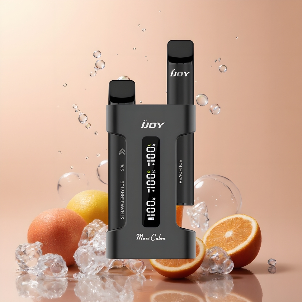 IJOY Mars Cabin 600 Puffs Disposable Vape Grossister Sverige – 2ml E-liquid 100mAh Battery Type-C Laddningsfodral 10 Ohm Mesh Coil
